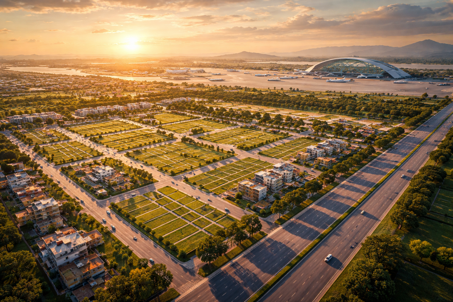 YEIDA Plot Investment 2026 YEIDA plots near Jewar Airport showing land investment growth on Yamuna Expressway in 2026