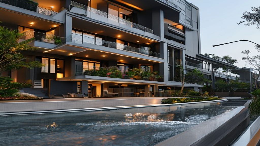 Luxury modern senior living lounge in Gurugram featuring biophilic design and elegant, barrier-free interiors