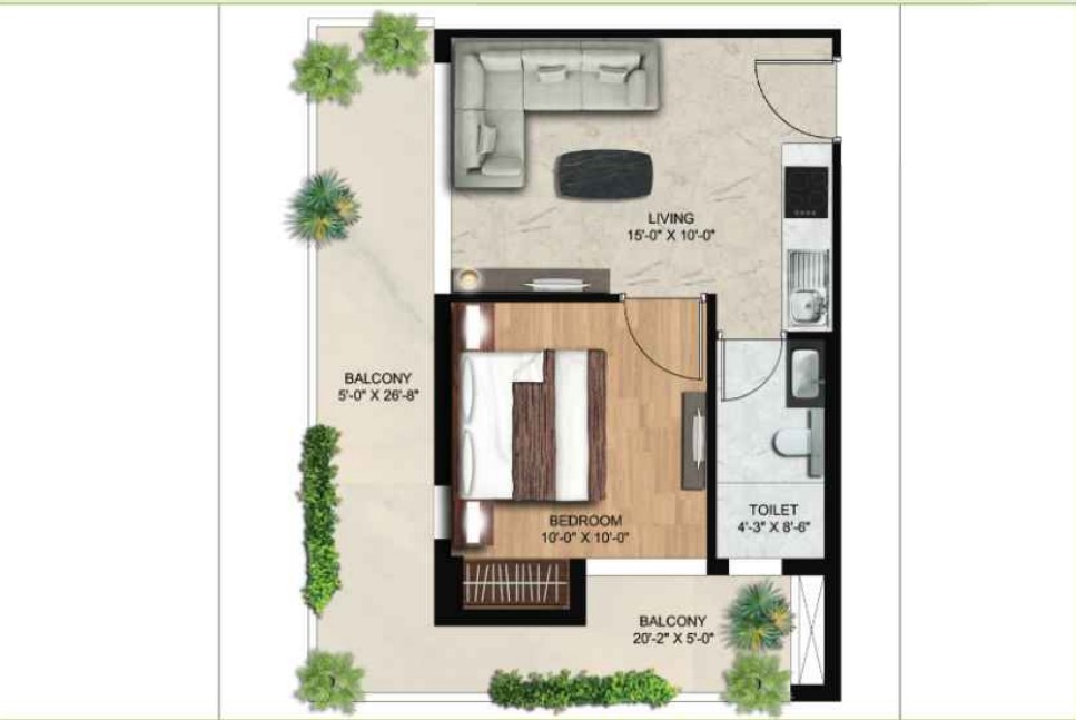 1 BHK Layout